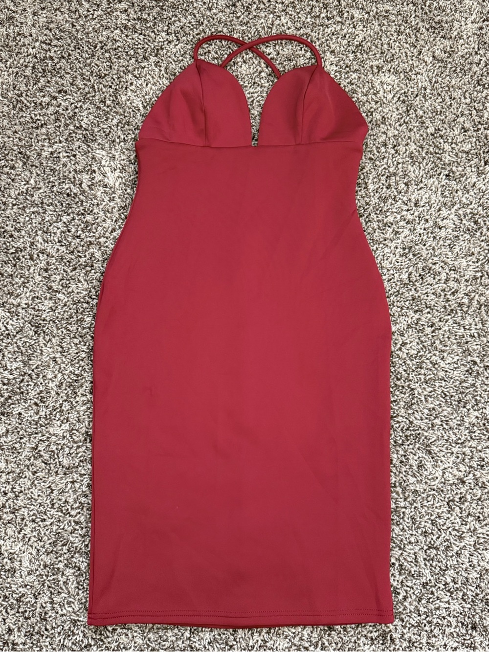 Red Strappy Bodycon Dress
